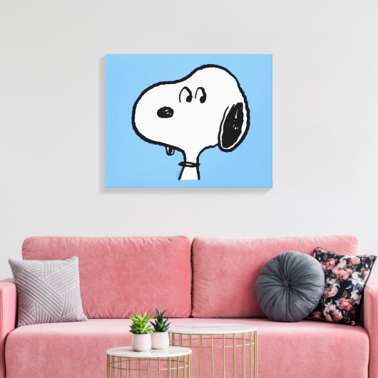 pinda's | Snoopy-beelden Canvas Afdruk (Insitu (Woonkamer))