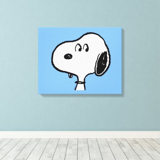 pinda's | Snoopy-beelden Canvas Afdruk (Insitu (Houten vloer))