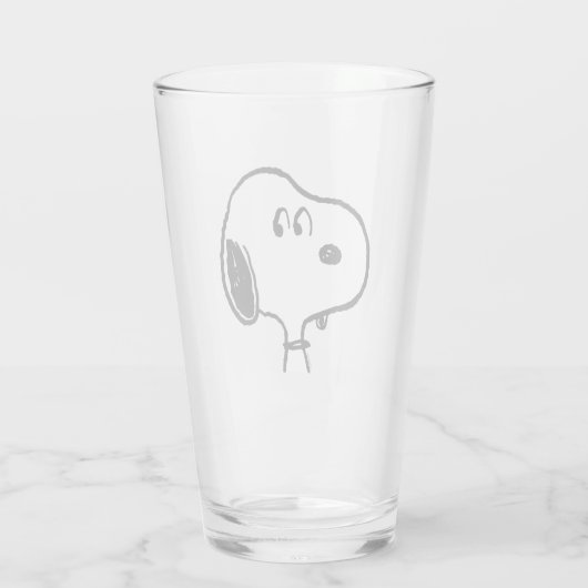 pinda's | Snoopy-beelden Glas (Achterkant)