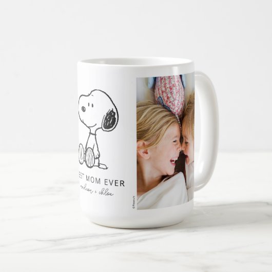 PINDA'S | Snoopy - Beste mam ooit foto Koffiemok (Voorkant rechts)