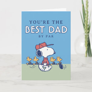 Pinda's Snoopy Beste Papa Door Par Golf Aangepaste Kaart
