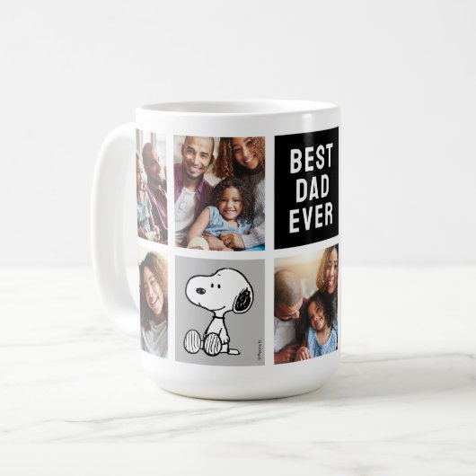 PINDA'S | Snoopy - Beste papa fotocollage Koffiemok (Voorkant links)