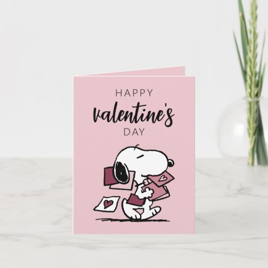 Pinda's | Snoopy bezorgt Valentijnskaarten Kaart (Voorkant)