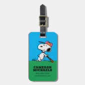 pinda's | Snoopy bij Bat Bagagelabel (Voorkant verticaal)