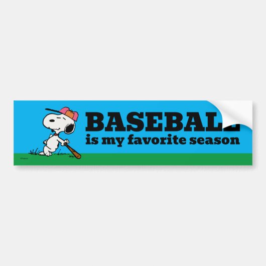 pinda's | Snoopy bij Bat Bumpersticker (Voorkant)