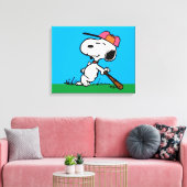 pinda's | Snoopy bij Bat Canvas Afdruk (Insitu (Woonkamer))