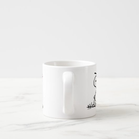 pinda's | Snoopy bij Bat Espresso Kop (Achterkant)