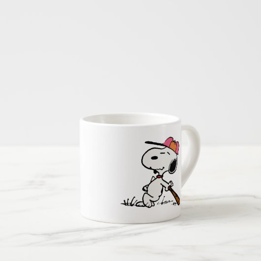 pinda's | Snoopy bij Bat Espresso Kop (Voorkant rechts)