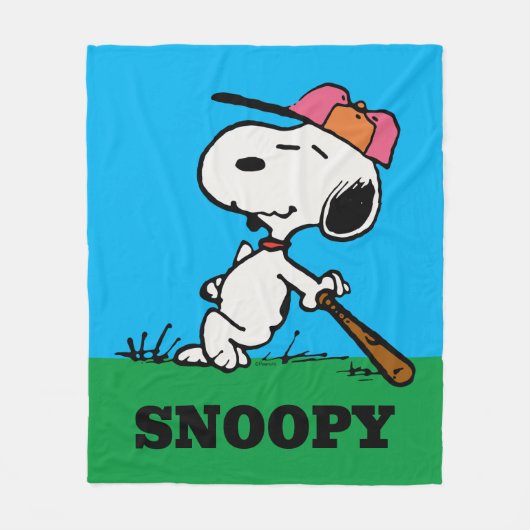 pinda's | Snoopy bij Bat Fleece Deken (Voorkant)