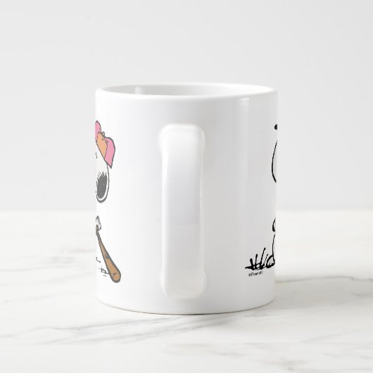 pinda's | Snoopy bij Bat Grote Koffiekop (Achterkant)