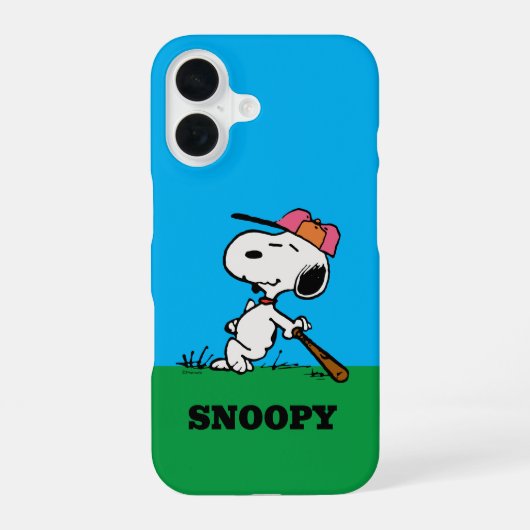 pinda's | Snoopy bij Bat iPhone 16 Hoesje (Achterkant)
