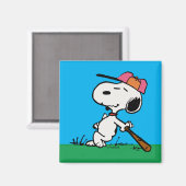pinda's | Snoopy bij Bat Magneet (Voorkant / Achterkant)