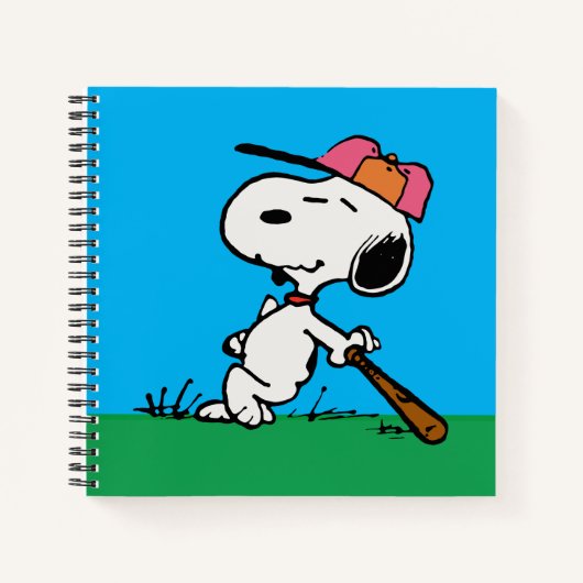 pinda's | Snoopy bij Bat Notitieboek (Voorkant)