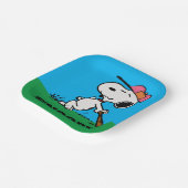 pinda's | Snoopy bij Bat Papieren Bordje (Gebogen)