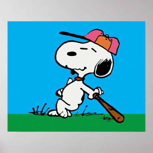 pinda's | Snoopy bij Bat Poster (Voorkant)