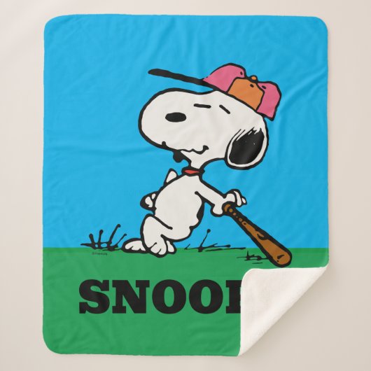 pinda's | Snoopy bij Bat Sherpa Deken (Voorkant)