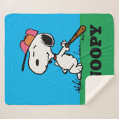 pinda's | Snoopy bij Bat Sherpa Deken (Voorkant (horizontaal))
