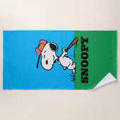 pinda's | Snoopy bij Bat Strandlaken (Voorkant)