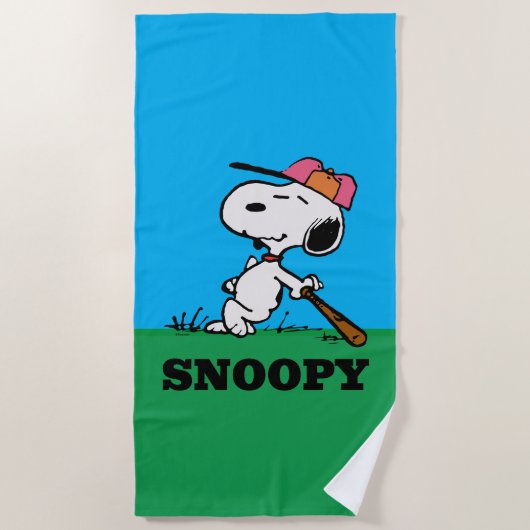 pinda's | Snoopy bij Bat Strandlaken (Voorkant)