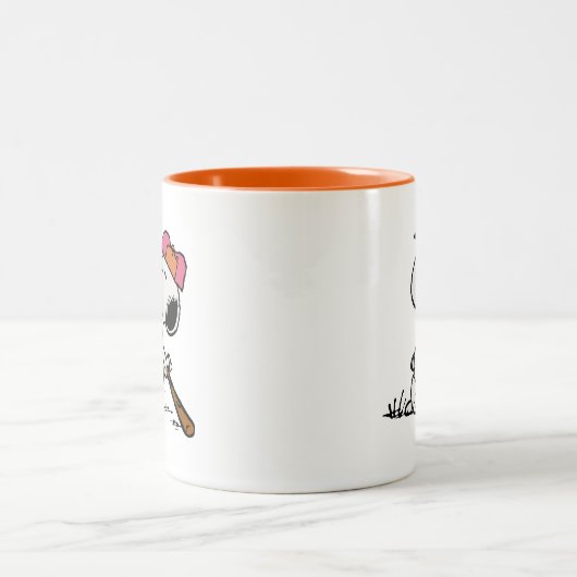 pinda's | Snoopy bij Bat Tweekleurige Koffiemok (Center)