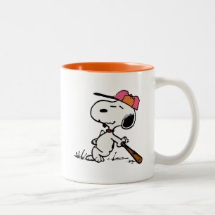 pinda's   Snoopy bij Bat Tweekleurige Koffiemok