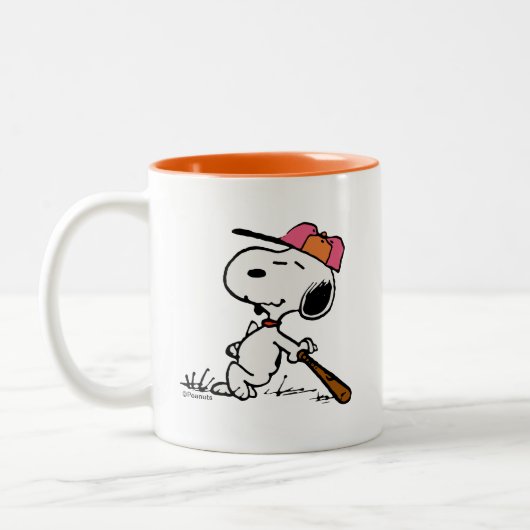 pinda's | Snoopy bij Bat Tweekleurige Koffiemok (Links)