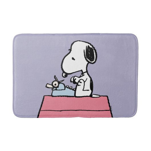 pinda's | Snoopy bij de schrijfmachine Badmat (Voorkant)