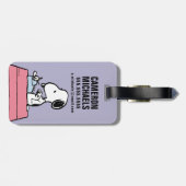 pinda's | Snoopy bij de schrijfmachine Bagagelabel (Achterkant horizontaal)