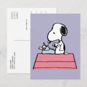 pinda's | Snoopy bij de schrijfmachine Briefkaart (Voorkant / Achterkant)