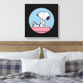 pinda's | Snoopy bij de schrijfmachine Canvas Afdruk (Insitu (Slaapkamer))