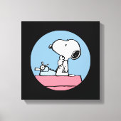 pinda's | Snoopy bij de schrijfmachine Canvas Afdruk (Voorkant)