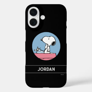 pinda's   Snoopy bij de schrijfmachine iPhone 16 Hoesje