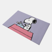 pinda's | Snoopy bij de schrijfmachine Deurmat (Schuin)