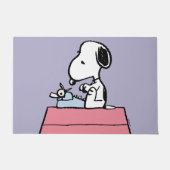 pinda's | Snoopy bij de schrijfmachine Deurmat (Voorkant)