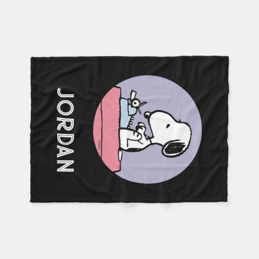 pinda's | Snoopy bij de schrijfmachine Fleece Deken (Voorkant (Horizontaal))
