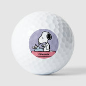 pinda's | Snoopy bij de schrijfmachine Golfballen (Voorkant)