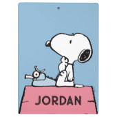 pinda's | Snoopy bij de schrijfmachine Klembord (Achterkant)