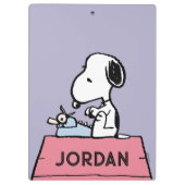 pinda's | Snoopy bij de schrijfmachine Klembord (Achterkant)