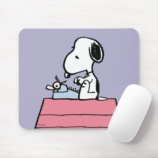 pinda's | Snoopy bij de schrijfmachine Muismat (Met muis)