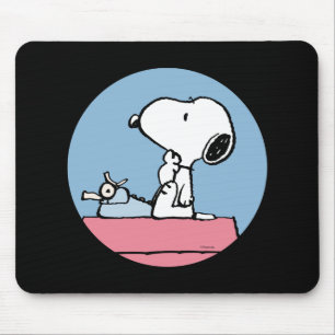 pinda's   Snoopy bij de schrijfmachine Muismat