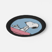 pinda's | Snoopy bij de schrijfmachine Papieren Bordje (Gekanteld)
