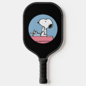 pinda's | Snoopy bij de schrijfmachine Pickleball Paddle (Voorkant)