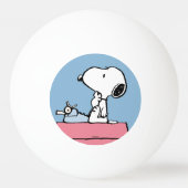 pinda's | Snoopy bij de schrijfmachine Pingpongbal (Achterkant)