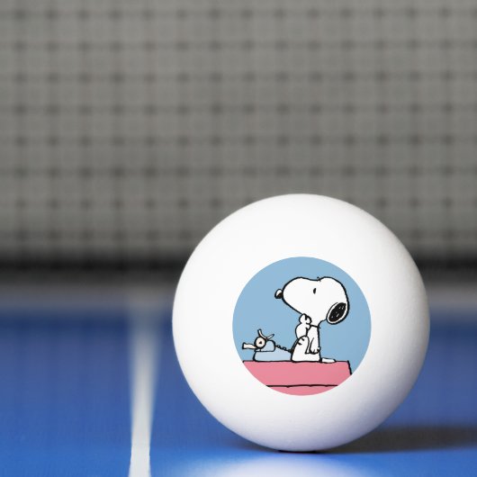 pinda's | Snoopy bij de schrijfmachine Pingpongbal (Net)