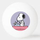 pinda's | Snoopy bij de schrijfmachine Pingpongbal (Achterkant)