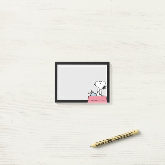 pinda's | Snoopy bij de schrijfmachine Post-it® Notes (Op bureau)