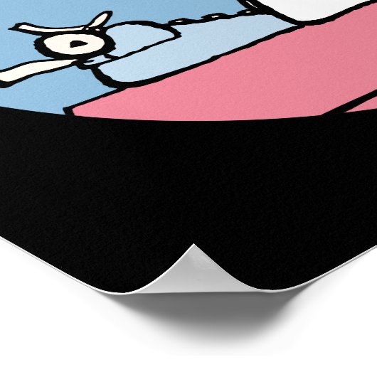 pinda's | Snoopy bij de schrijfmachine Poster (Hoek)