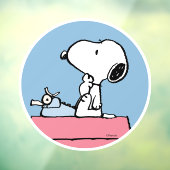pinda's | Snoopy bij de schrijfmachine Raamsticker (Vel 3)