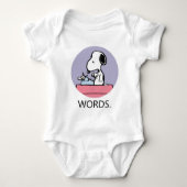pinda's | Snoopy bij de schrijfmachine Romper (Voorkant)