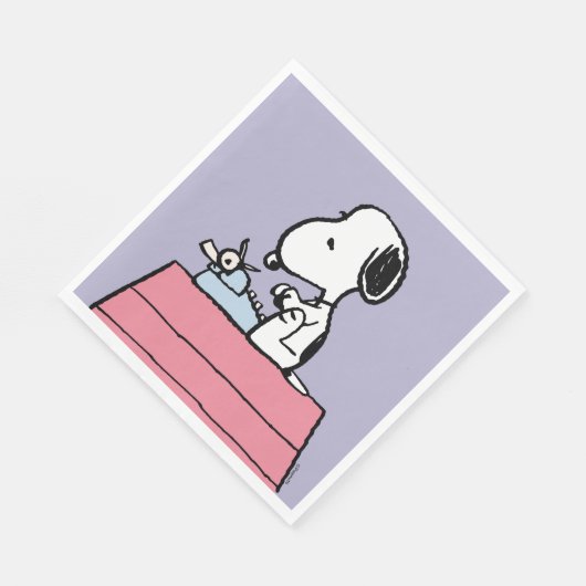 pinda's | Snoopy bij de schrijfmachine Servet (Hoek)